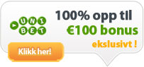 Få €100 i velkomstbonus hos Unibet! Få €100 i velkomstbonus hos Unibet!