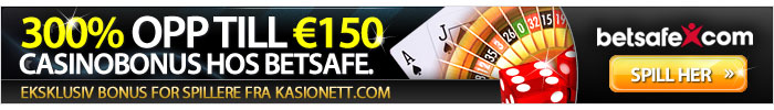 Registrer deg hos Betsafe, å få 300% casino bonus!